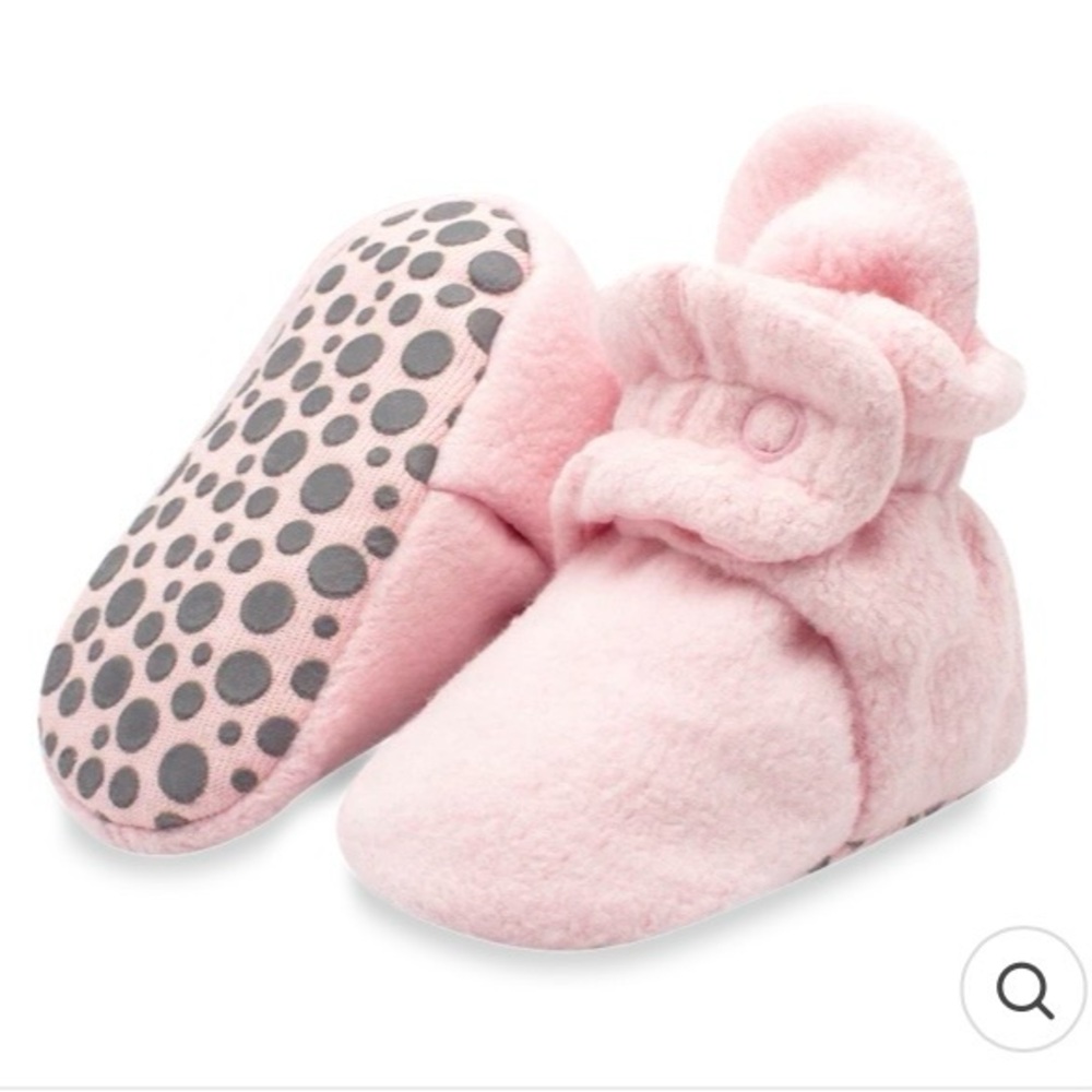 Zutano Pink Fleece Baby Booties